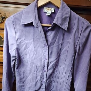 Talbots Lavender Button-Down Shirt